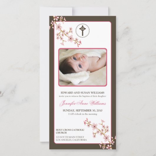 さくらんぼ花洗礼発表（ピンク） (正面)