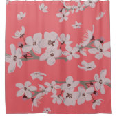 さくらんぼ花浮花 シャワーカーテン (正面)