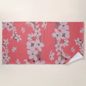 さくらんぼ花浮花 ビーチタオル (正面)