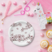 さくらんぼ花浮花 ペーパープレート (パーティー)