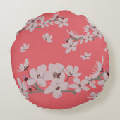 さくらんぼ花浮花 ラウンドクッション (裏面)