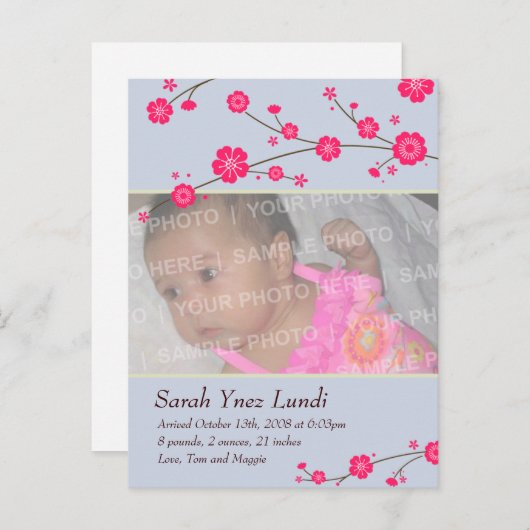 さくらんぼ花生発表 案内ポストカード (正面/裏面)