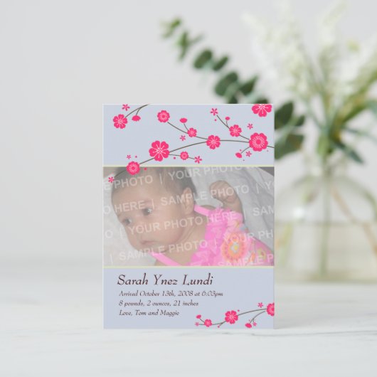 さくらんぼ花生発表 案内ポストカード (スタンド正面)