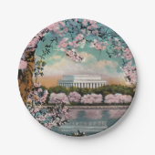 さくらんぼ花紙プレート ペーパープレート (正面)