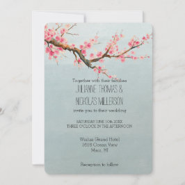 さくらんぼ花結婚の花 招待状