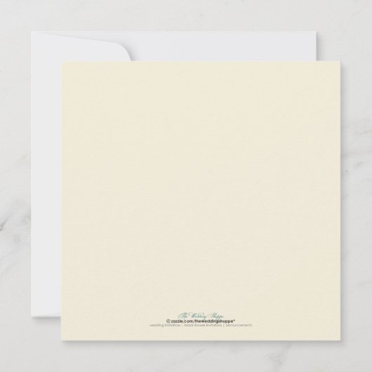 さくらんぼ花結婚式招待状（ピンク） 招待状 (裏面)