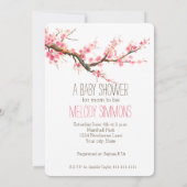 さくらんぼ花花ベビーシャワー 招待状 (裏面)