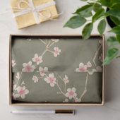 さくらんぼ花花ヴィンテージエフェメラ模様 薄葉紙 (ギフト)