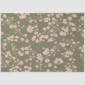 さくらんぼ花花ヴィンテージエフェメラ模様 薄葉紙 (正面)