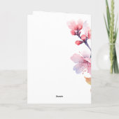 さくらんぼ花花悔やみや弔慰葬祭記念碑 カード (裏面)