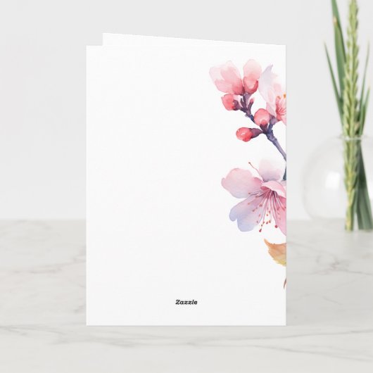 さくらんぼ花花悔やみや弔慰葬祭記念碑 カード (裏面)