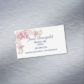 さくらんぼ花花水彩画カスタム像 マグネット名刺 (インサイチュ)