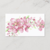 さくらんぼ花花水彩画カスタム像 名刺 (裏面)