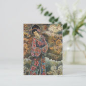 さくらんぼ花芸者、ファインアート商品 ポストカード (スタンド正面)