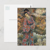 さくらんぼ花芸者、ファインアート商品 ポストカード (正面/裏面)