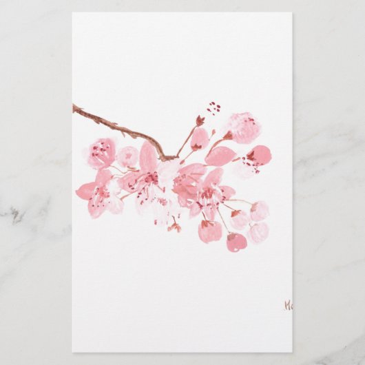 さくらんぼ花芸 便箋 (正面)