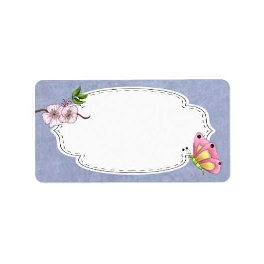 さくらんぼ花蝶ラベル ラベル (正面)