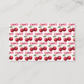 さくらんぼ花赤ちゃんシャワーおむつラッフル エンクロージャーカード (裏面)