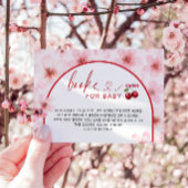 さくらんぼ花赤ちゃんシャワーベビー エンクロージャーカード