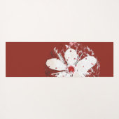 さくらんぼ花赤と白ガーリー桜 ヨガマット (裏面(横))