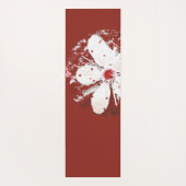 さくらんぼ花赤と白ガーリー桜 ヨガマット (裏面)