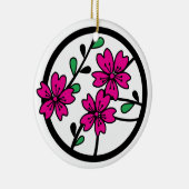 さくらんぼ花輪 セラミックオーナメント (右)