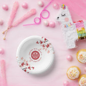 さくらんぼ花長寿シンボル中国の誕生日 ペーパーボウル (パーティー)