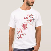 さくらんぼ花長寿シンボル中国の誕生日 Tシャツ (正面)