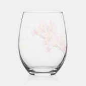 さくらんぼ花飲み物用品セット ステムなしワイングラス (裏面)