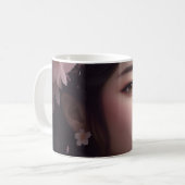 さくらんぼ花飾り少女 コーヒーマグカップ (正面左)