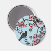 さくらんぼ花鳥磁石 マグネット (正面/裏面)