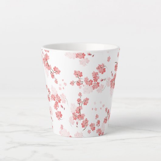 さくらんぼ花2 カフェラテマグ (正面)