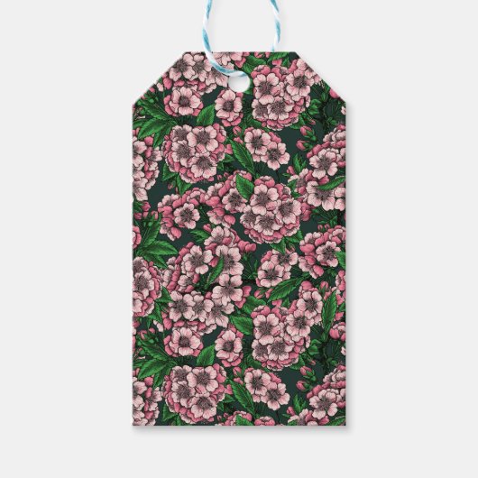 さくらんぼ花2 ギフトタグ (正面)