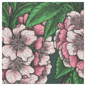 さくらんぼ花2 ファブリック (クローズアップ)