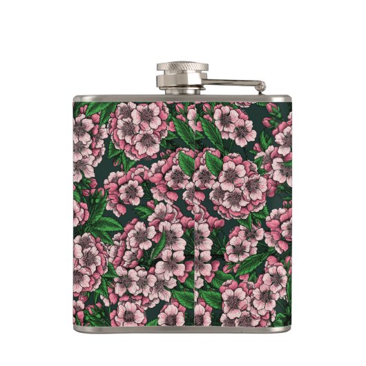 さくらんぼ花2 フラスク (裏面)