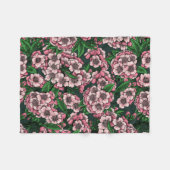 さくらんぼ花2 フリースブランケット (正面(横))