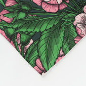 さくらんぼ花2 フリースブランケット (角)