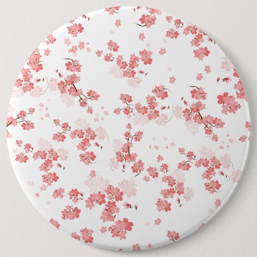 さくらんぼ花2 缶バッジ (正面)