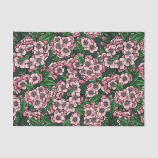 さくらんぼ花2 薄葉紙 (正面)