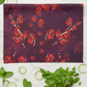 さくらんぼ花3 キッチンタオル (折り畳み)