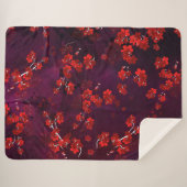 さくらんぼ花3 シェルパブランケット (正面(横))