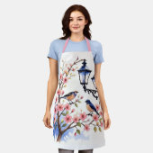 さくらんぼ花 エプロン (着用した状態)