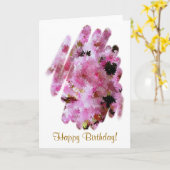 さくらんぼ花 カード (黄色い花)