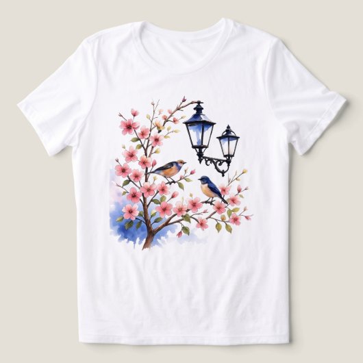 さくらんぼ花 トライブレンドTシャツ (デザイン正面)