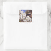 さくらんぼ花。ハッピーイースター。 スクエアシール (バッグ)