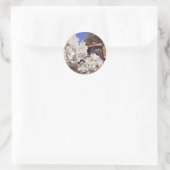 さくらんぼ花。ハッピーイースター。 ラウンドシール (バッグ)