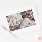 さくらんぼ花。ハッピーイースター。 長方形シール (封筒)