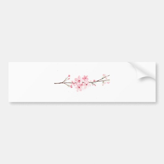 さくらんぼ花 バンパーステッカー (正面)