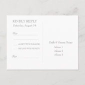 さくらんぼ花 – ピンクの花の結婚式RSVP インビテーションポストカード (裏面)