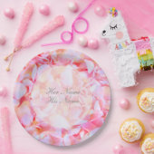 さくらんぼ花 – ピンク結婚色の花 ペーパープレート (パーティー)